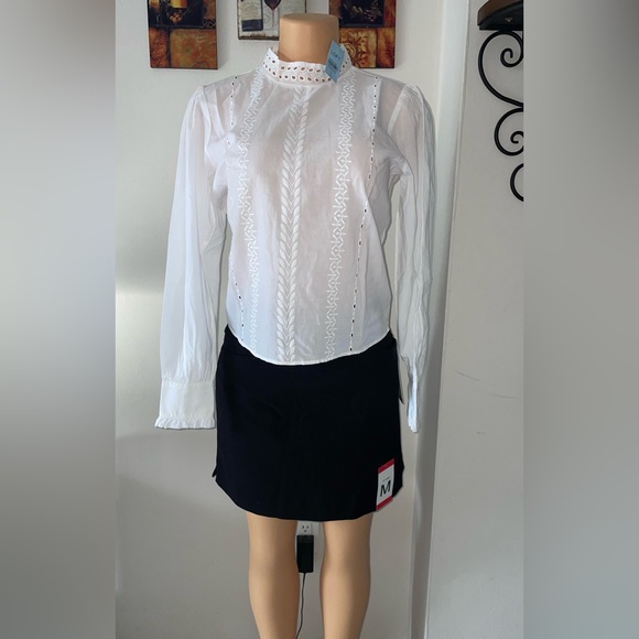 NWT LOFT BLOUSE LONG SLEVVE SIZE S WHITE - Picture 1 of 16